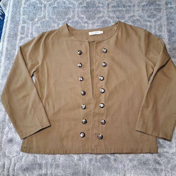 MISSLOOK CARDIGAN BLAZER JACKET WOMENS SIZE XL OPEN FRONT ARMY GREEN BUSINESS - Picture 1 of 10